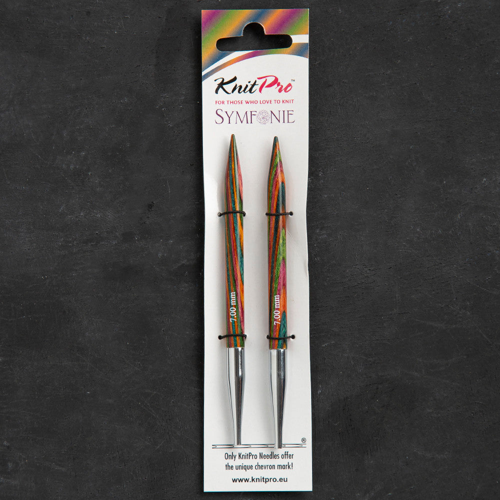 KnitPro Symfonie 7 mm Değiştirilebilir Ahşap Misinalı Şiş Ucu - 20413